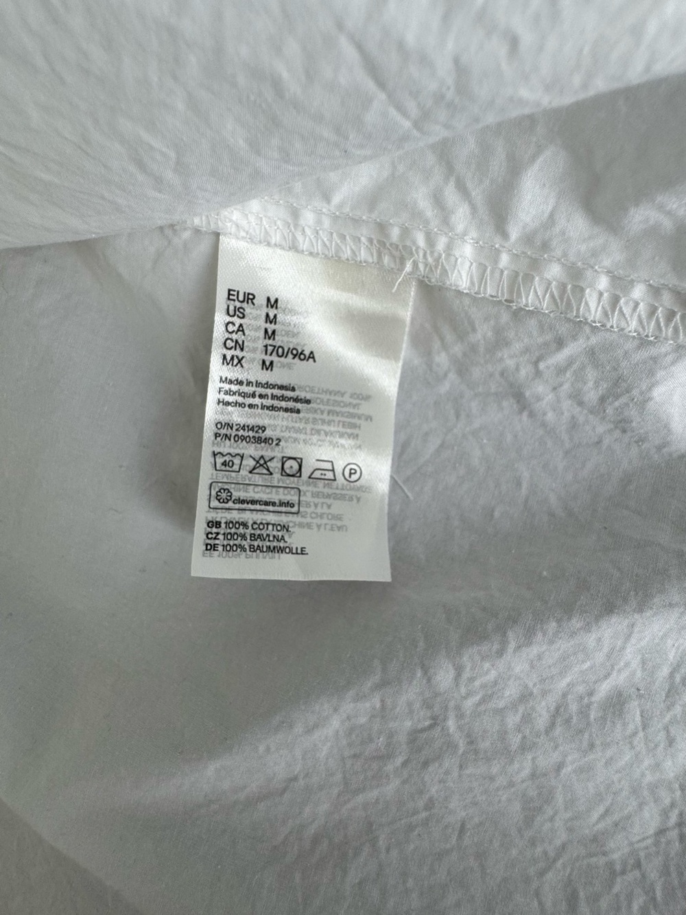 H&M 100% cotton White Ruffle-Detail Button Down Shirt - Picture 9 of 14